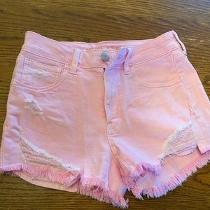 American Eagle Super Stretch X Size 4 pink Frey Jean shorts